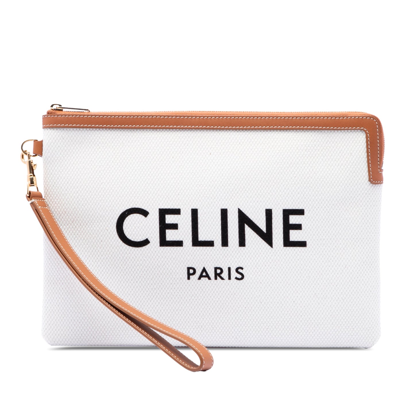 Celine Large Canvas Logo Pouch