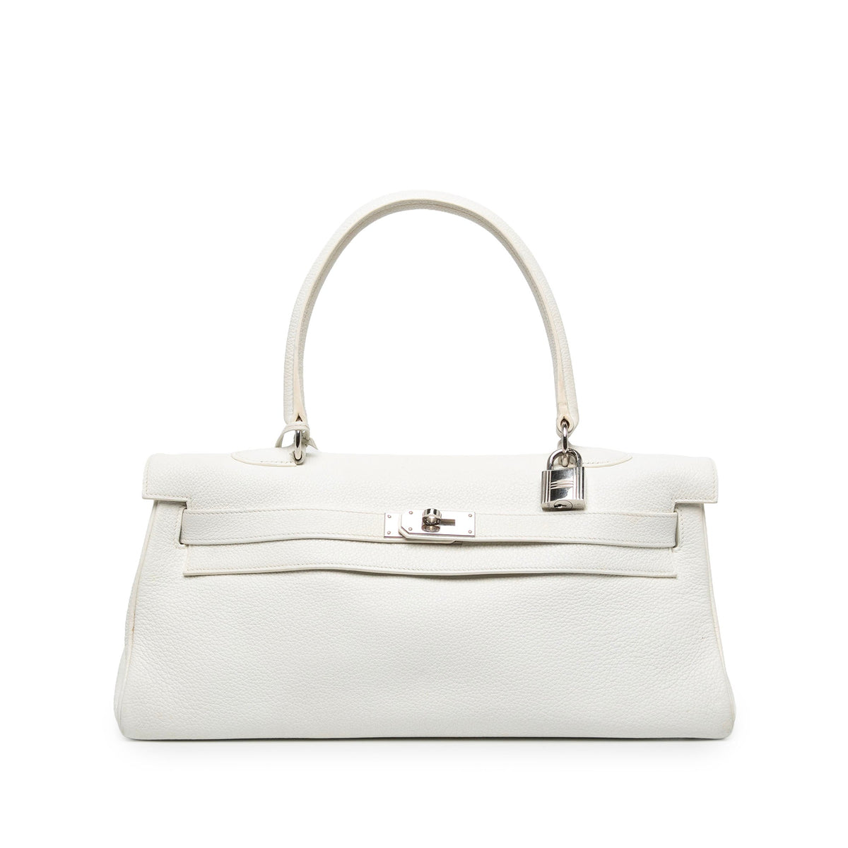 Hermès Clemence JPG Shoulder Kelly 42 — White