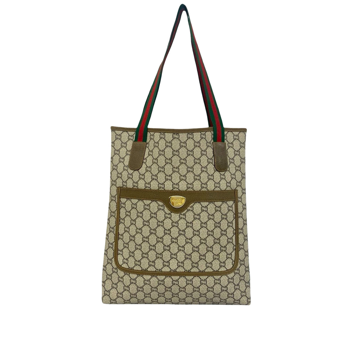 Gucci GG Supreme Plus Web Tote