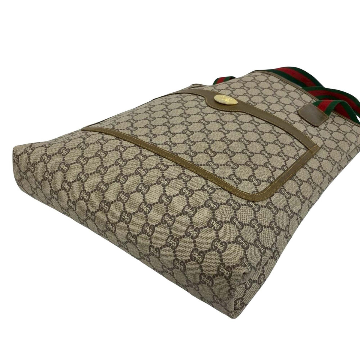Gucci GG Supreme Plus Web Tote