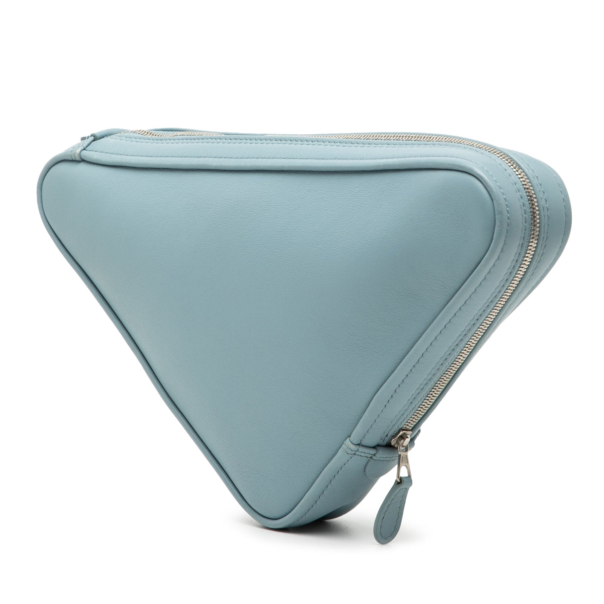 Balenciaga Medium Leather Triangle Clutch
