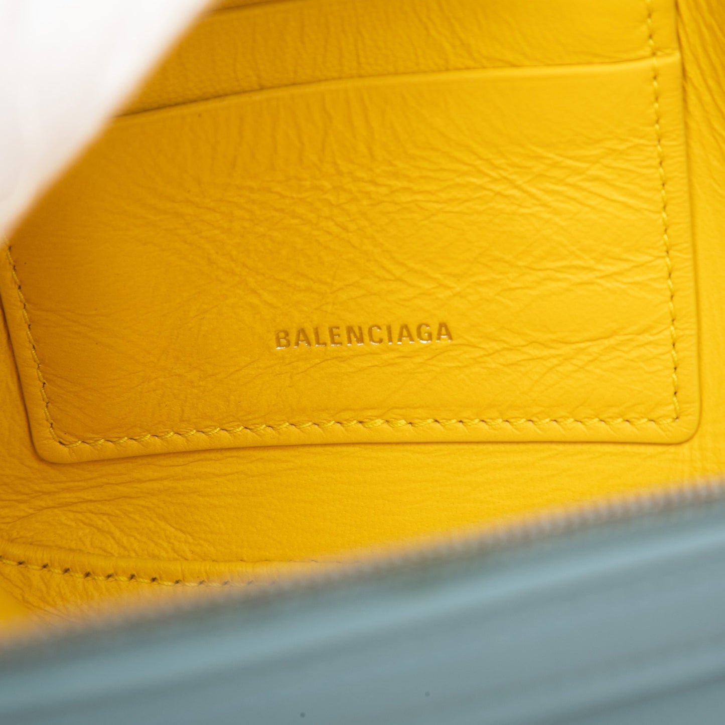 Balenciaga Medium Leather Triangle Clutch
