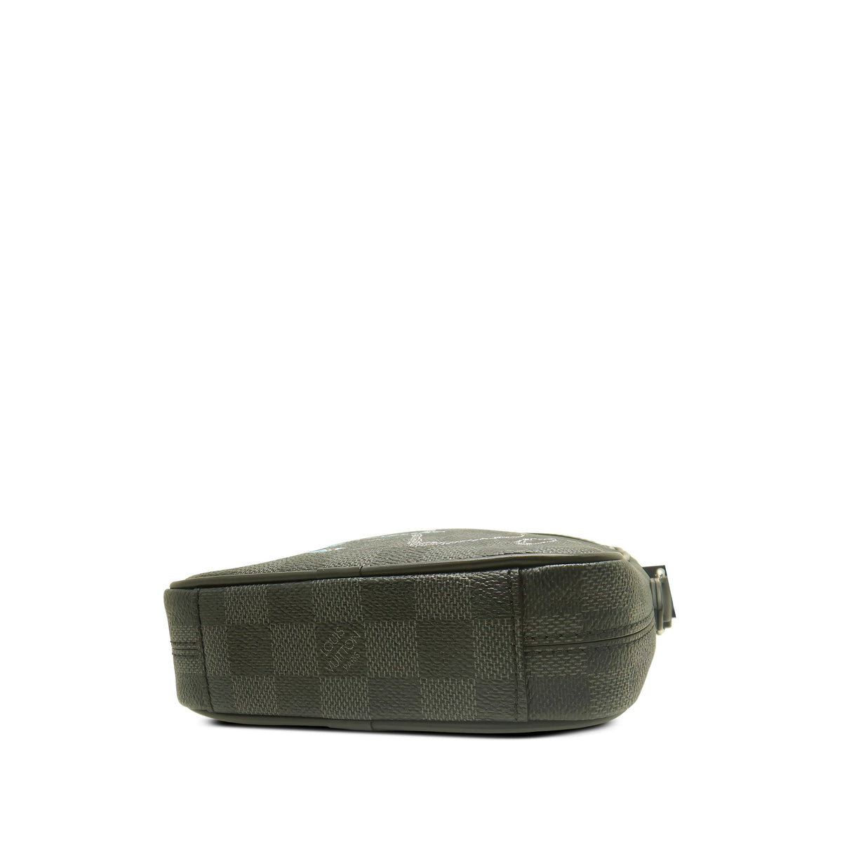 Louis Vuitton Damier Graphite Renaissance Map Danube Slim PM — Black