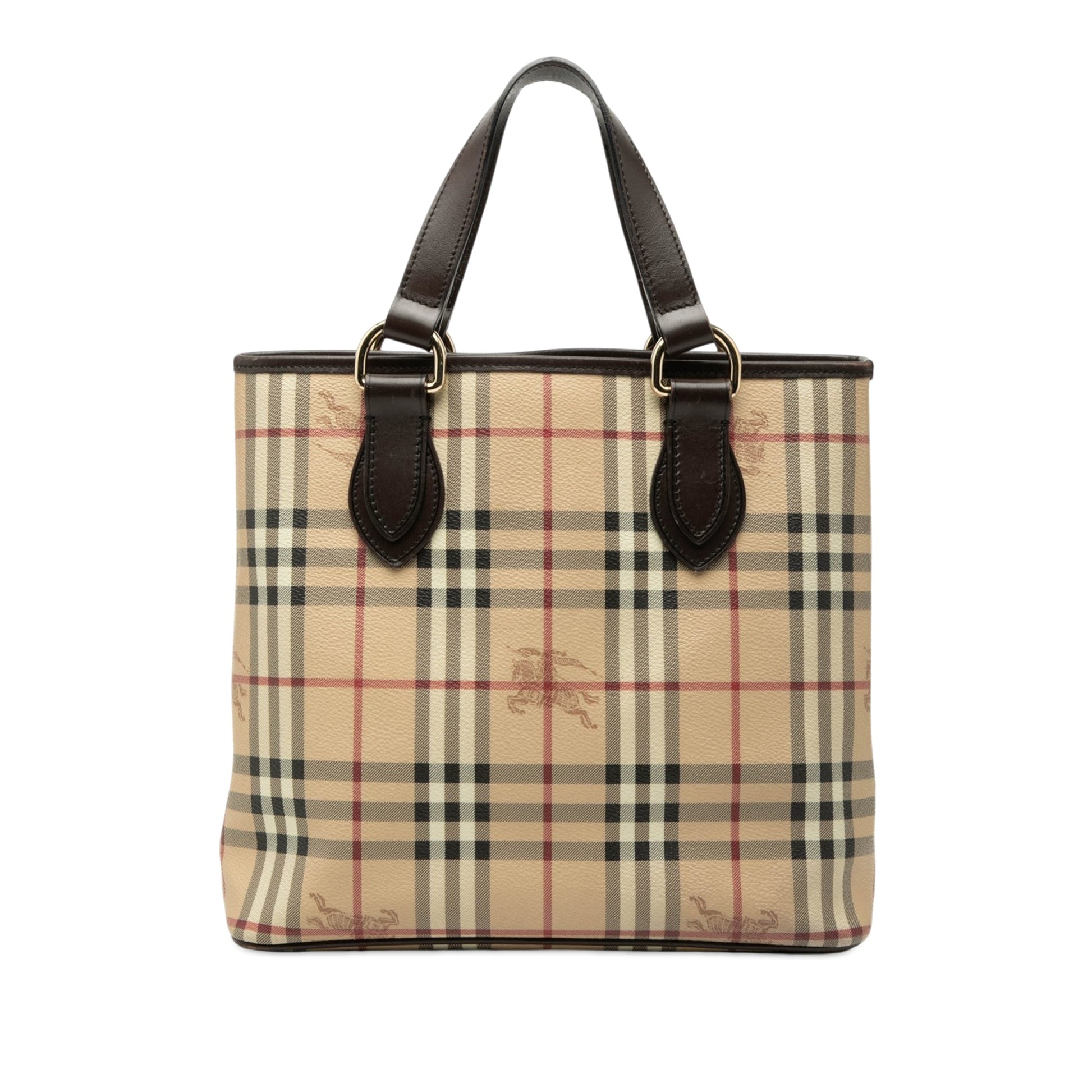 Burberry Haymarket Check Coated Canvas Tote
