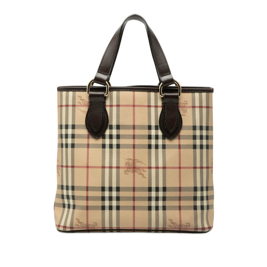 Burberry Haymarket Check Coated Canvas Tote