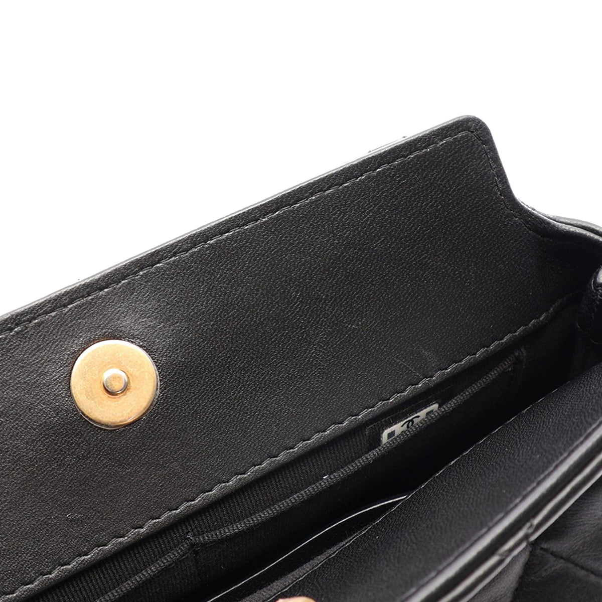 Chanel Quilted Lambskin Leo Shoulder Bag — Black