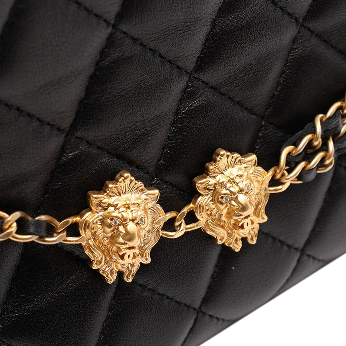 Chanel Quilted Lambskin Leo Shoulder Bag — Black