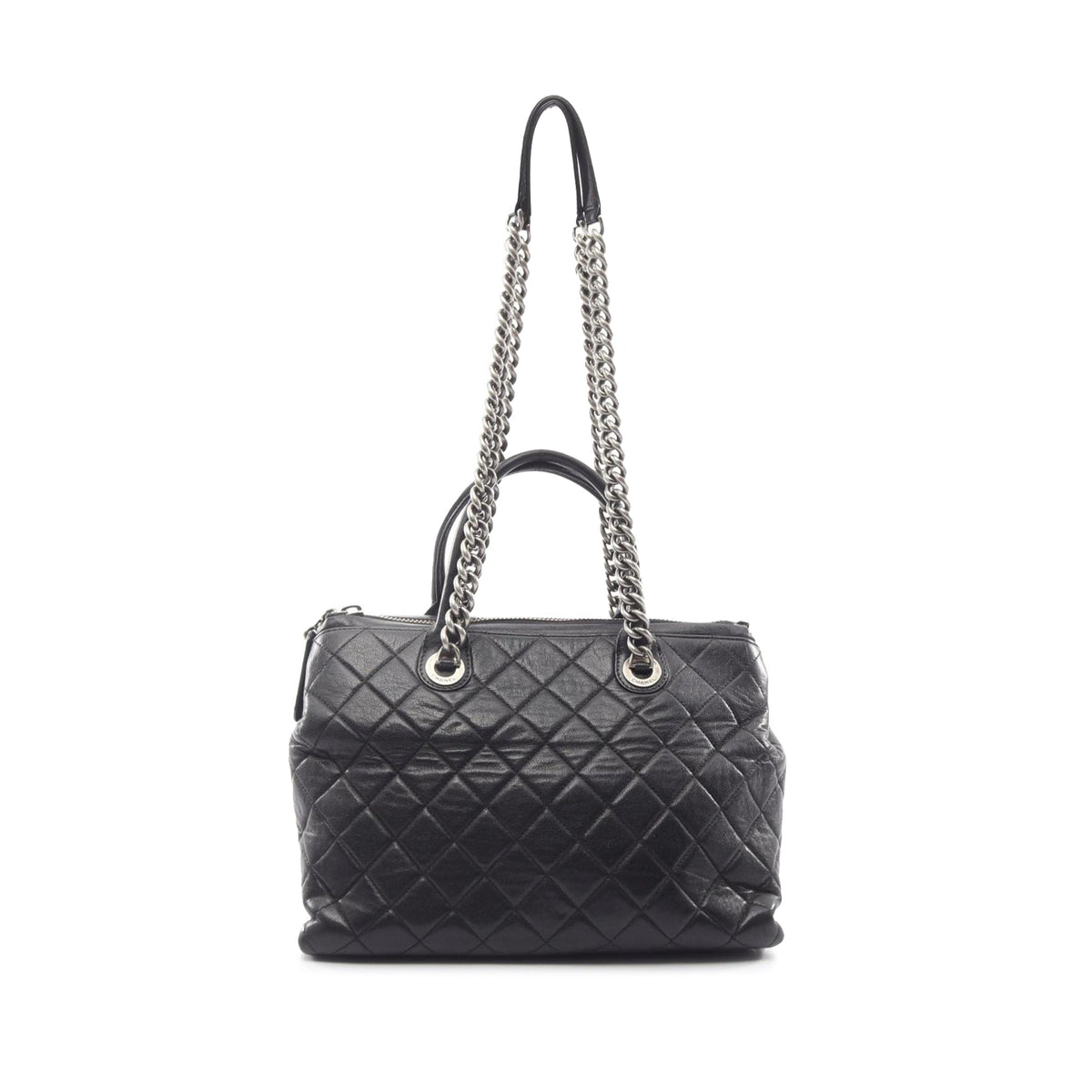 Chanel Quilted Calfskin Shopping Tote — Black