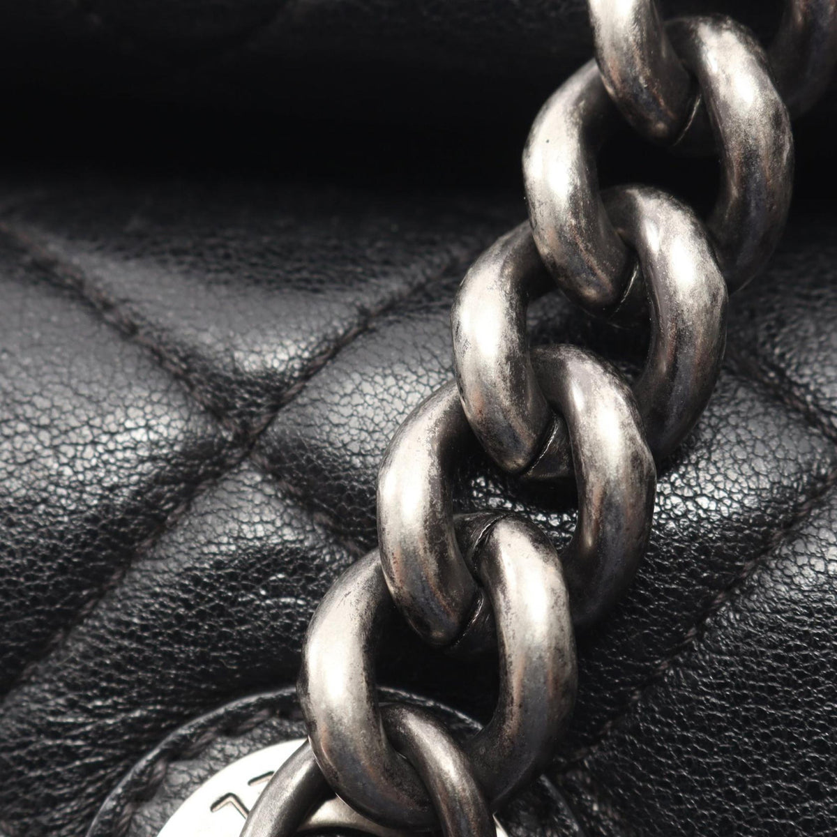 Chanel Quilted Calfskin Shopping Tote — Black