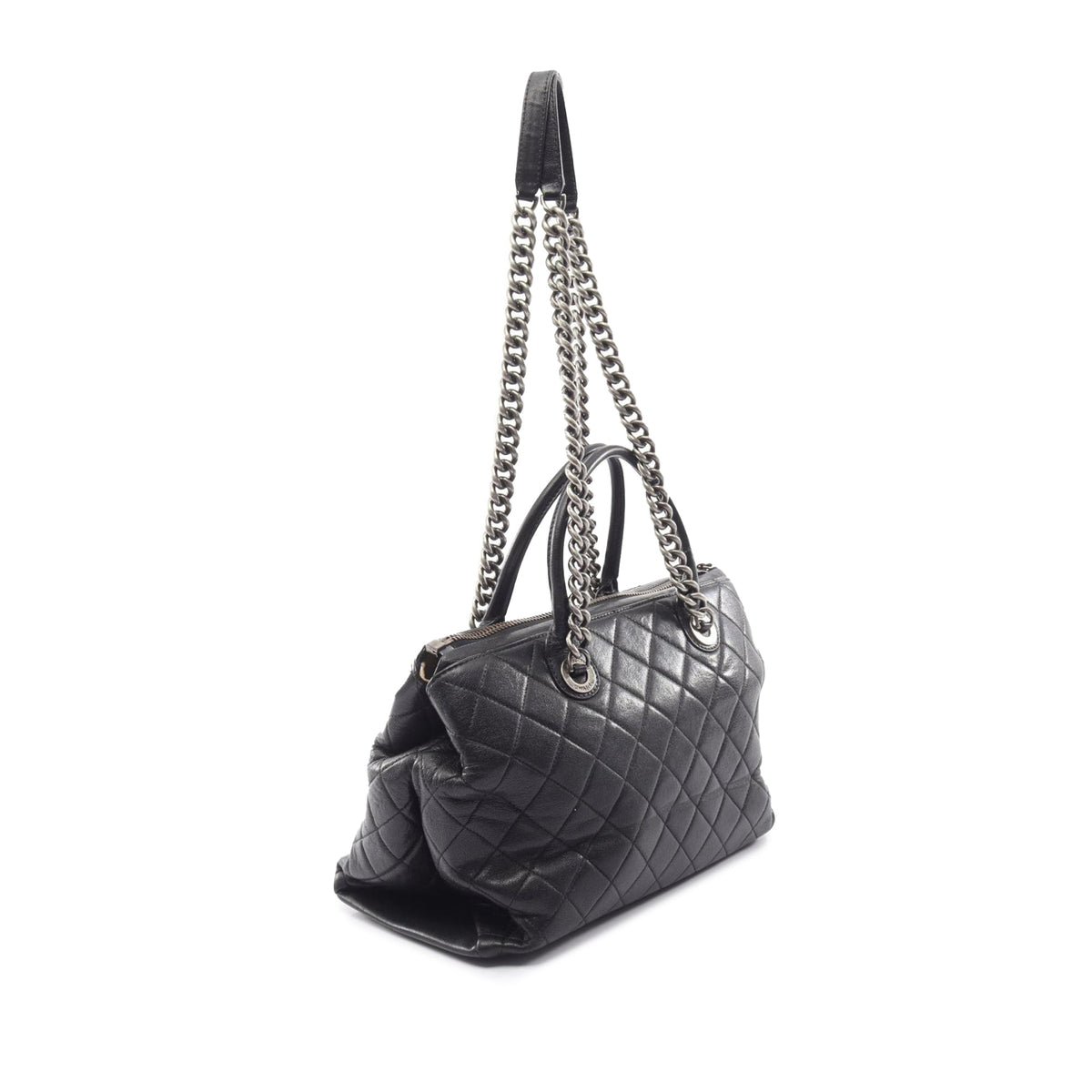 Chanel Quilted Calfskin Shopping Tote — Black
