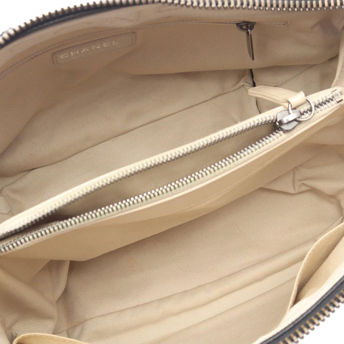 Chanel Quilted Calfskin Shopping Tote — Black