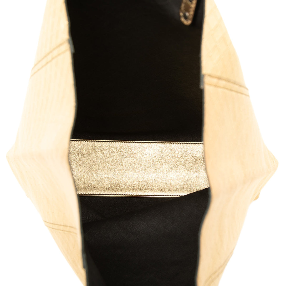Bottega Veneta Metallic Leather Intrecciomirage Tote — Gold