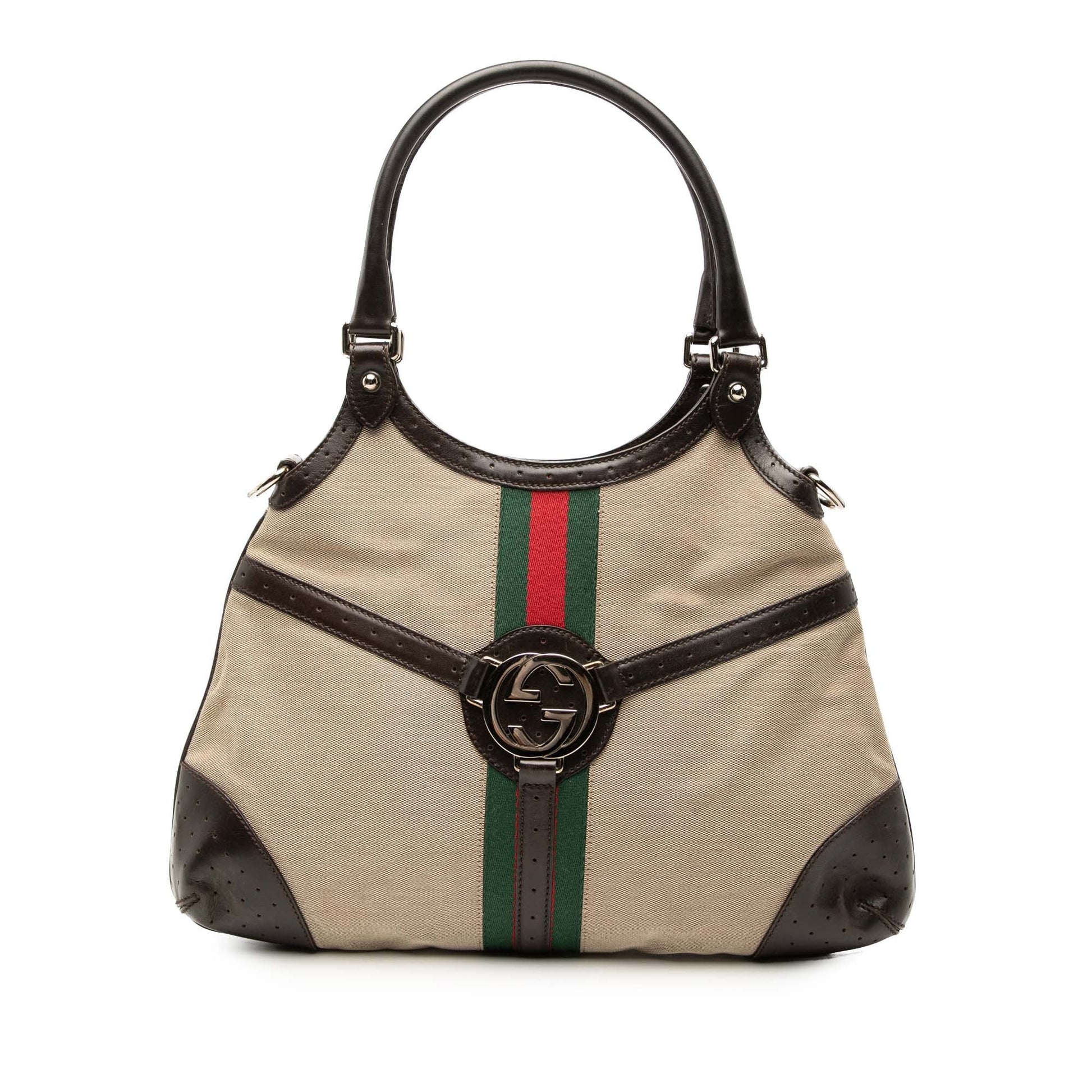 Gucci Canvas Web Reins Satchel