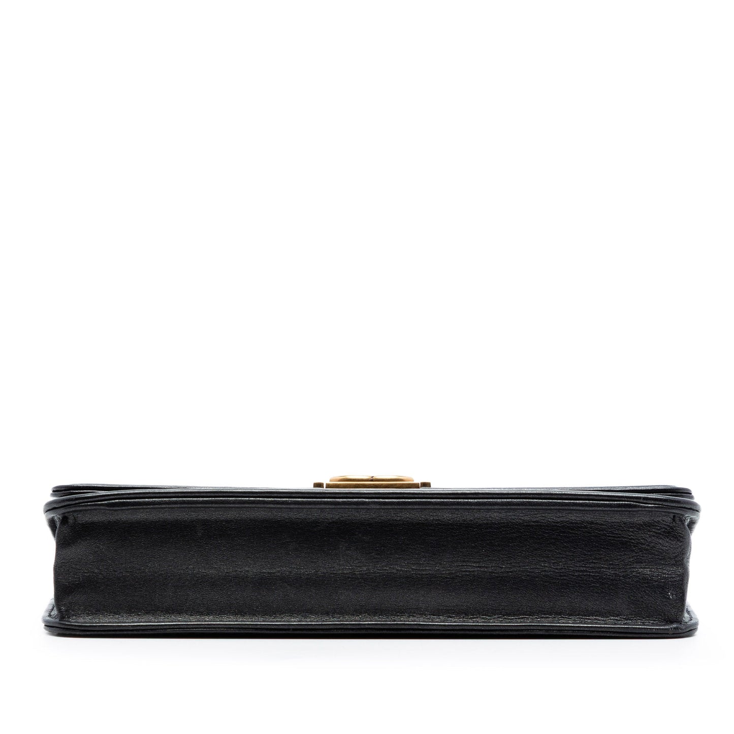Quilted Lambskin Double Stitch Boy Wallet On Chain
