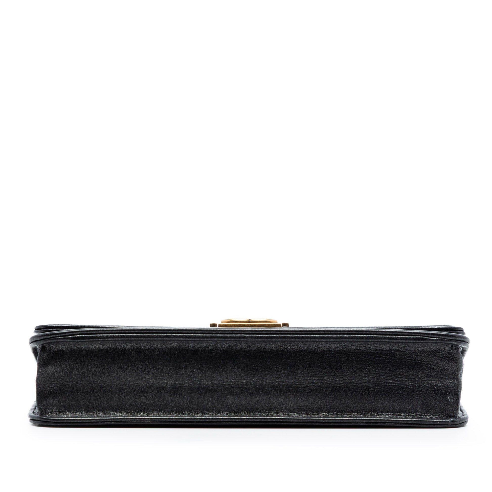 Quilted Lambskin Double Stitch Boy Wallet On Chain