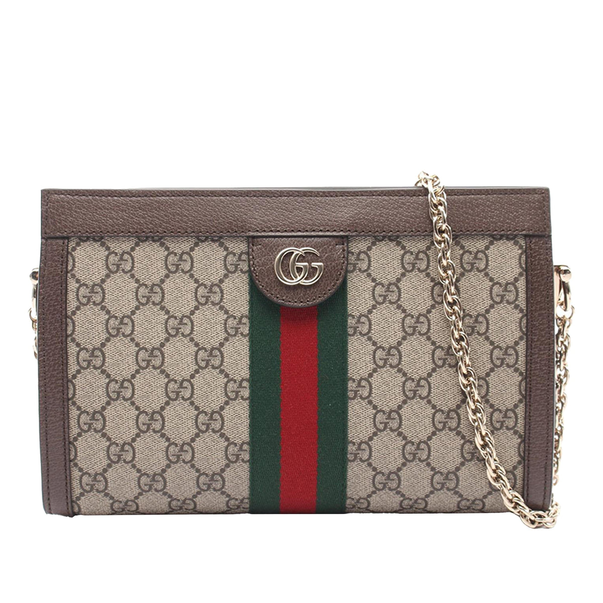 Gucci Medium GG Supreme Ophidia Web Chain Crossbody