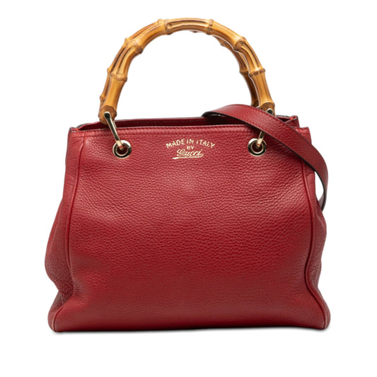 Gucci Small Calfskin Bamboo Shopper Satchel