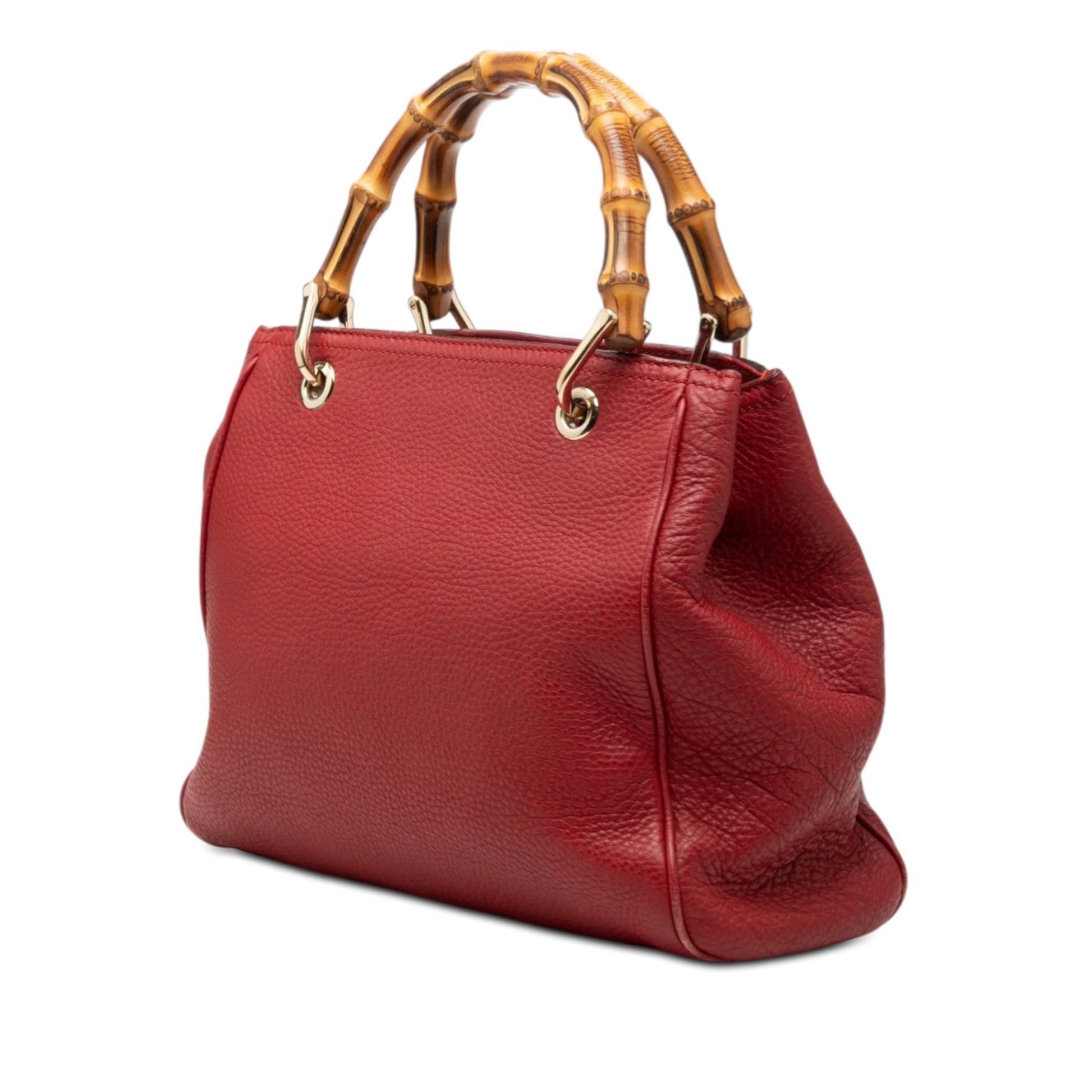 Gucci Small Calfskin Bamboo Shopper Satchel