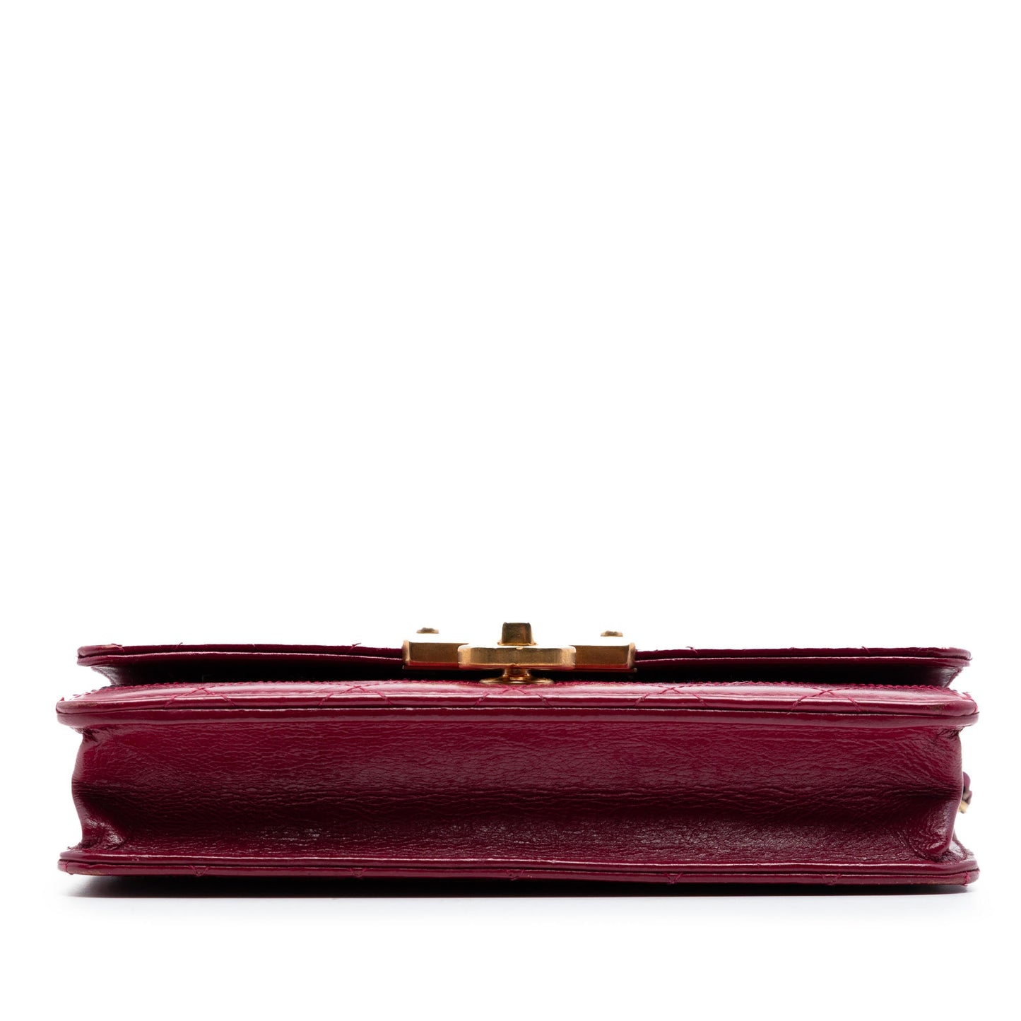 Chanel Stitched Goatskin Golden CC Wallet On Chain