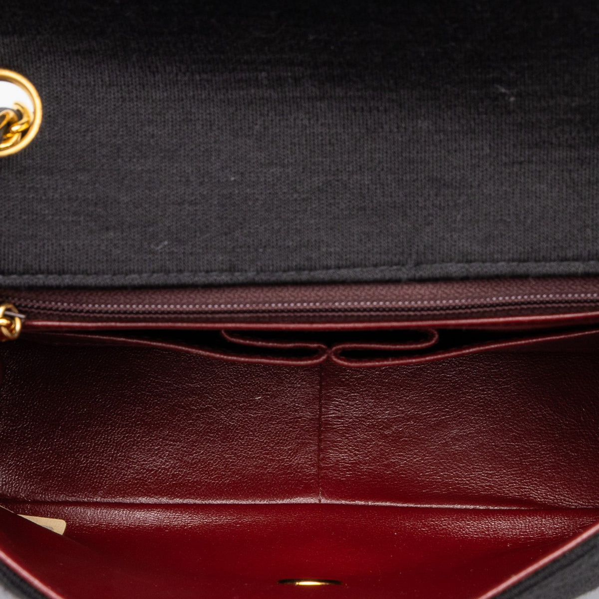 Chanel Mini Quilted Jersey and Lambskin Square Flap — Black