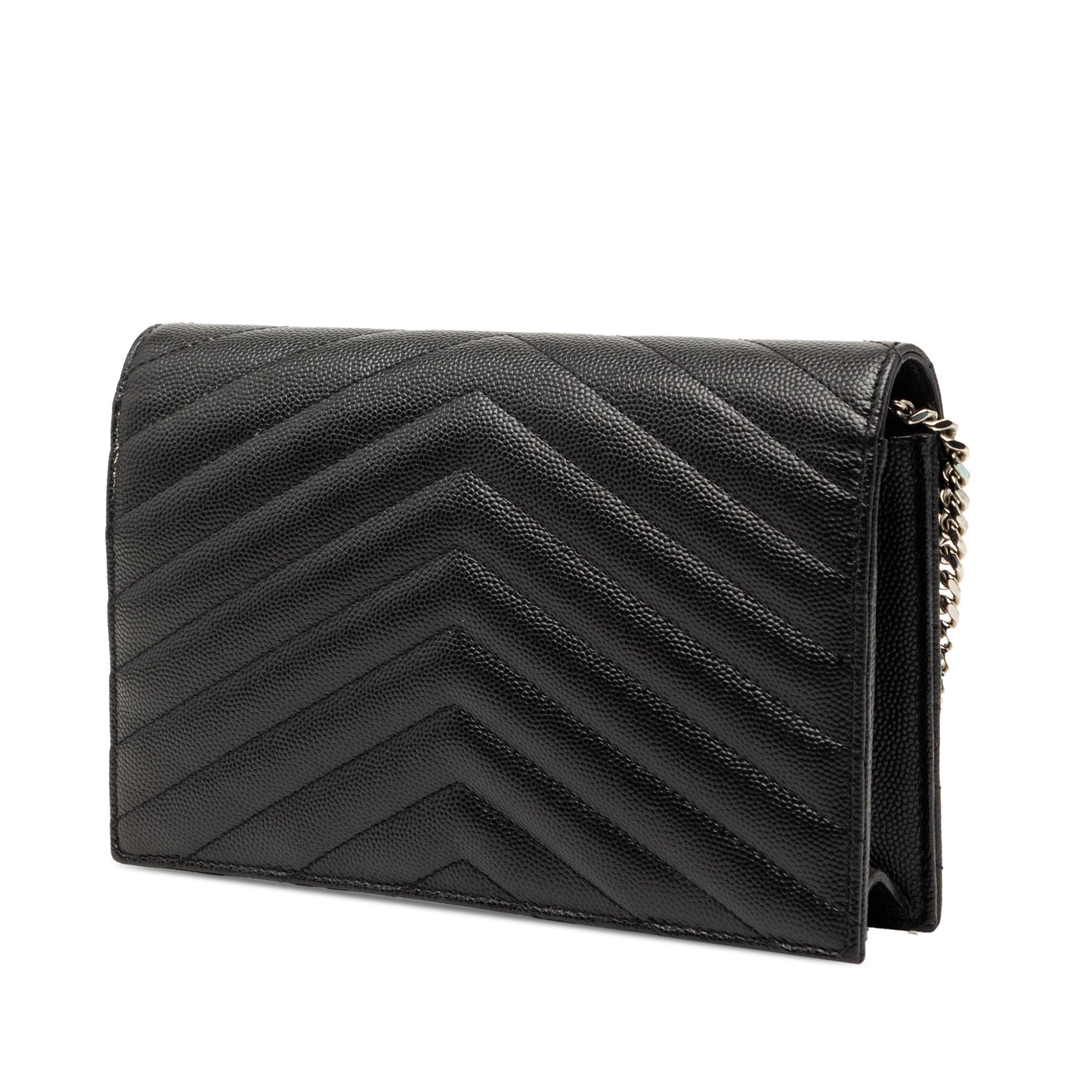 Saint Laurent Grain De Poudre Cassandre Envelope Chain Wallet