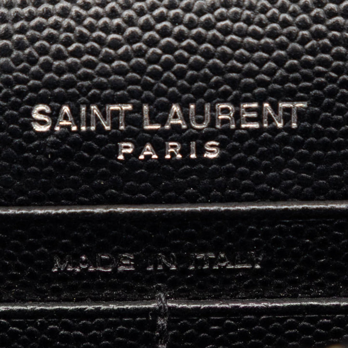 Saint Laurent Grain De Poudre Cassandre Envelope Chain Wallet