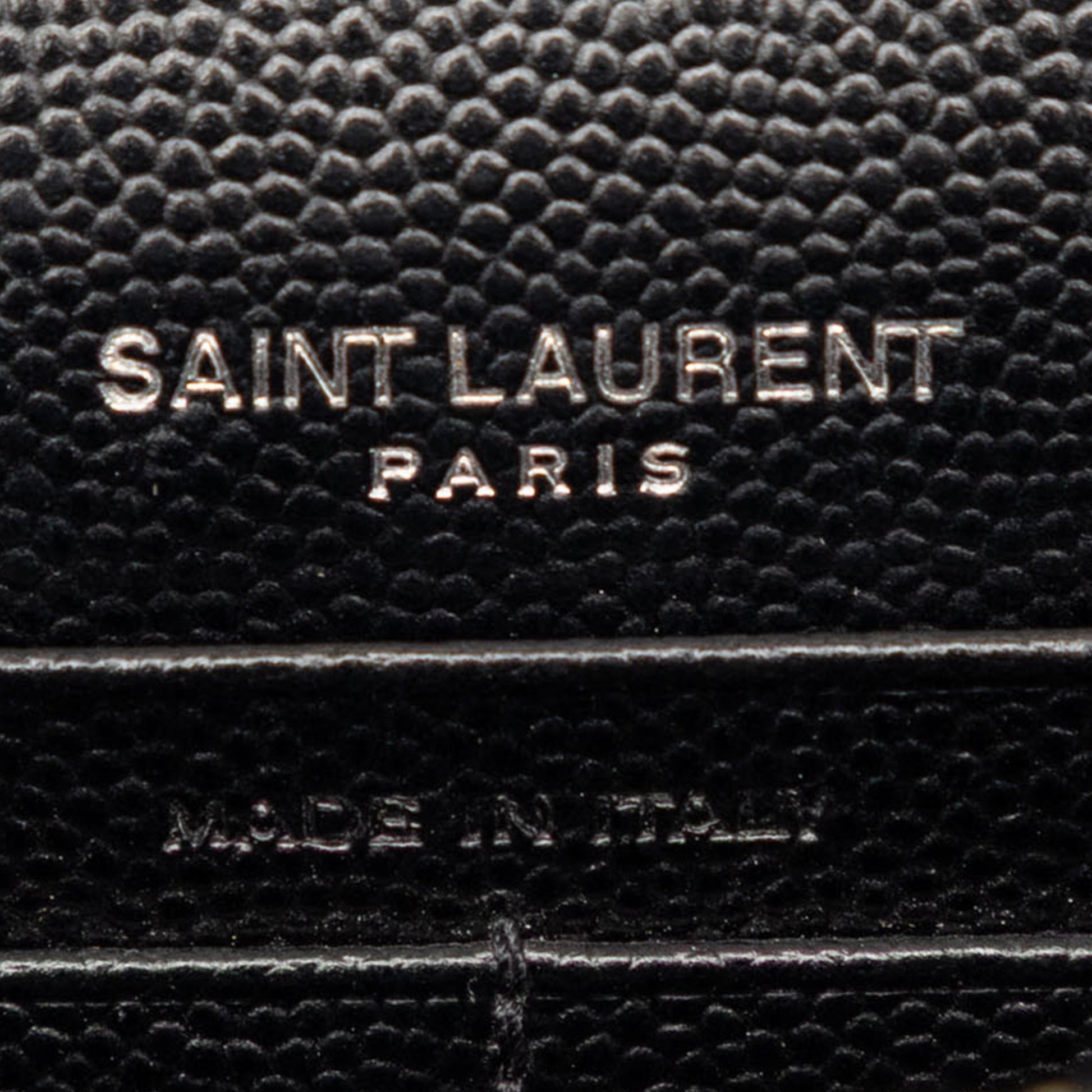 Saint Laurent Grain De Poudre Cassandre Envelope Chain Wallet