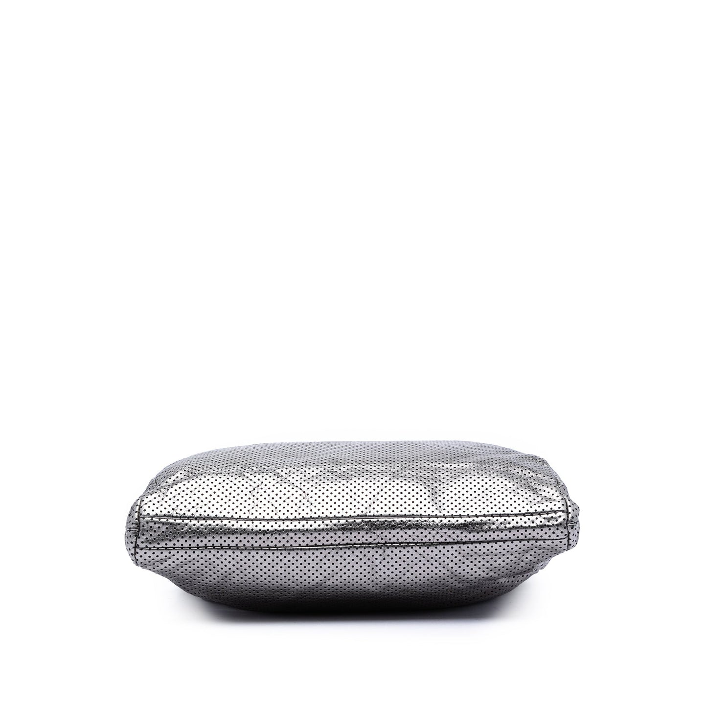 Chanel Perforated Crackled Metallic Calfskin Drill Tote