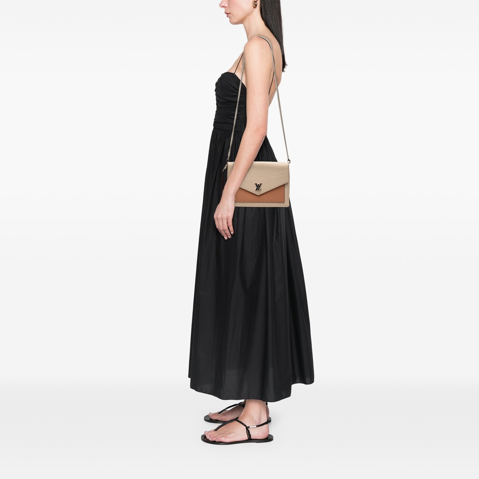 Louis Vuitton Bicolor Leather MyLockMe Chain Pochette