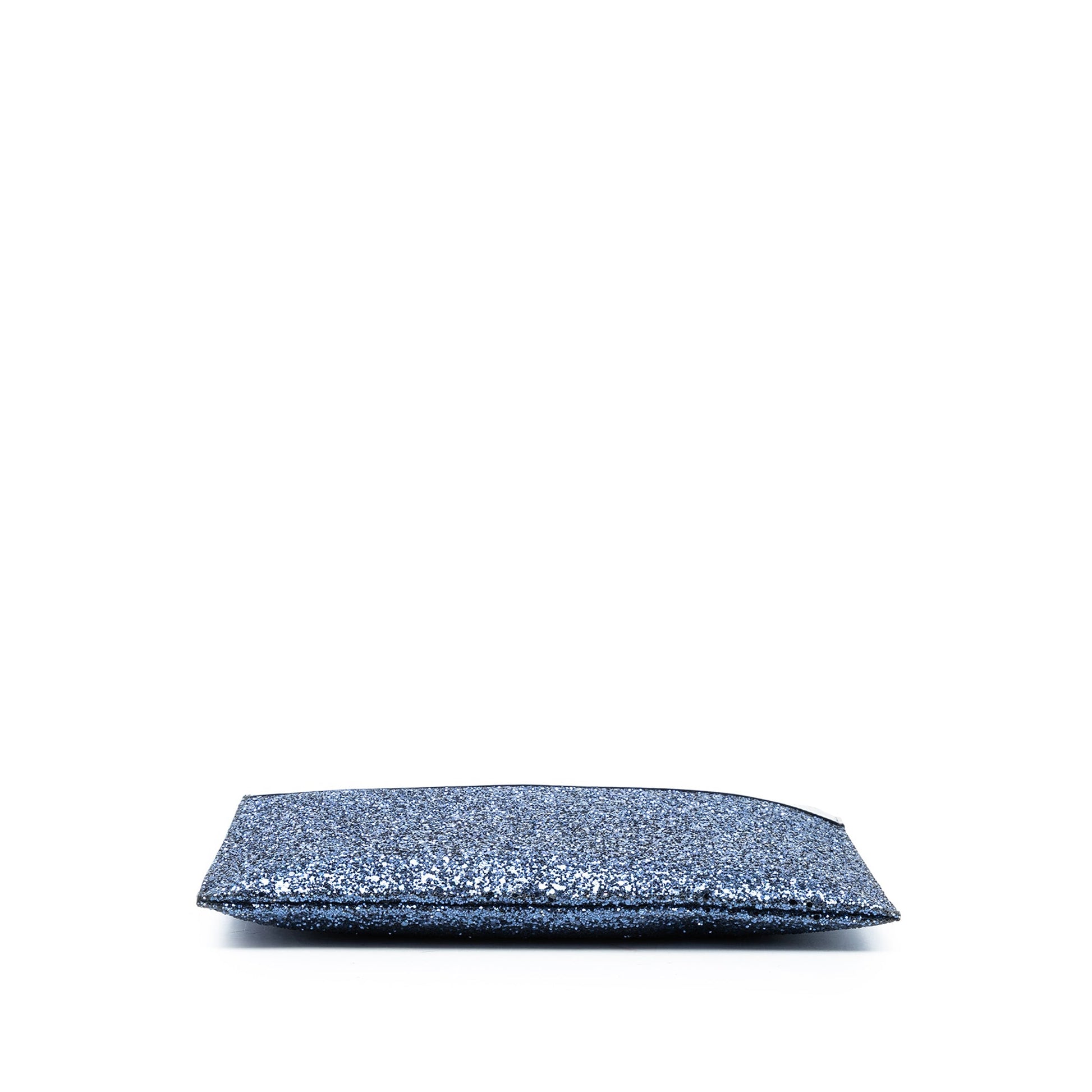 Saint Laurent Glittered Leather Zipped Tablet Pouch