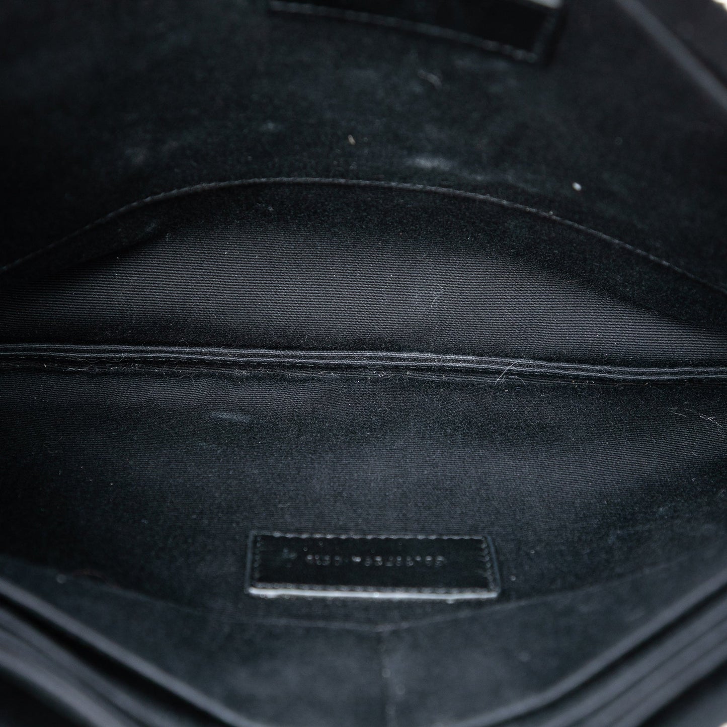 Saint Laurent Glittered Leather Zipped Tablet Pouch