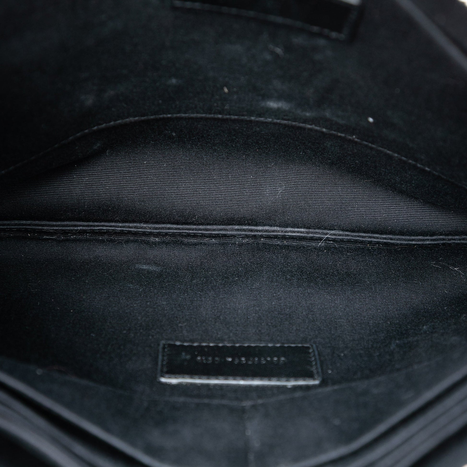 Saint Laurent Glittered Leather Zipped Tablet Pouch