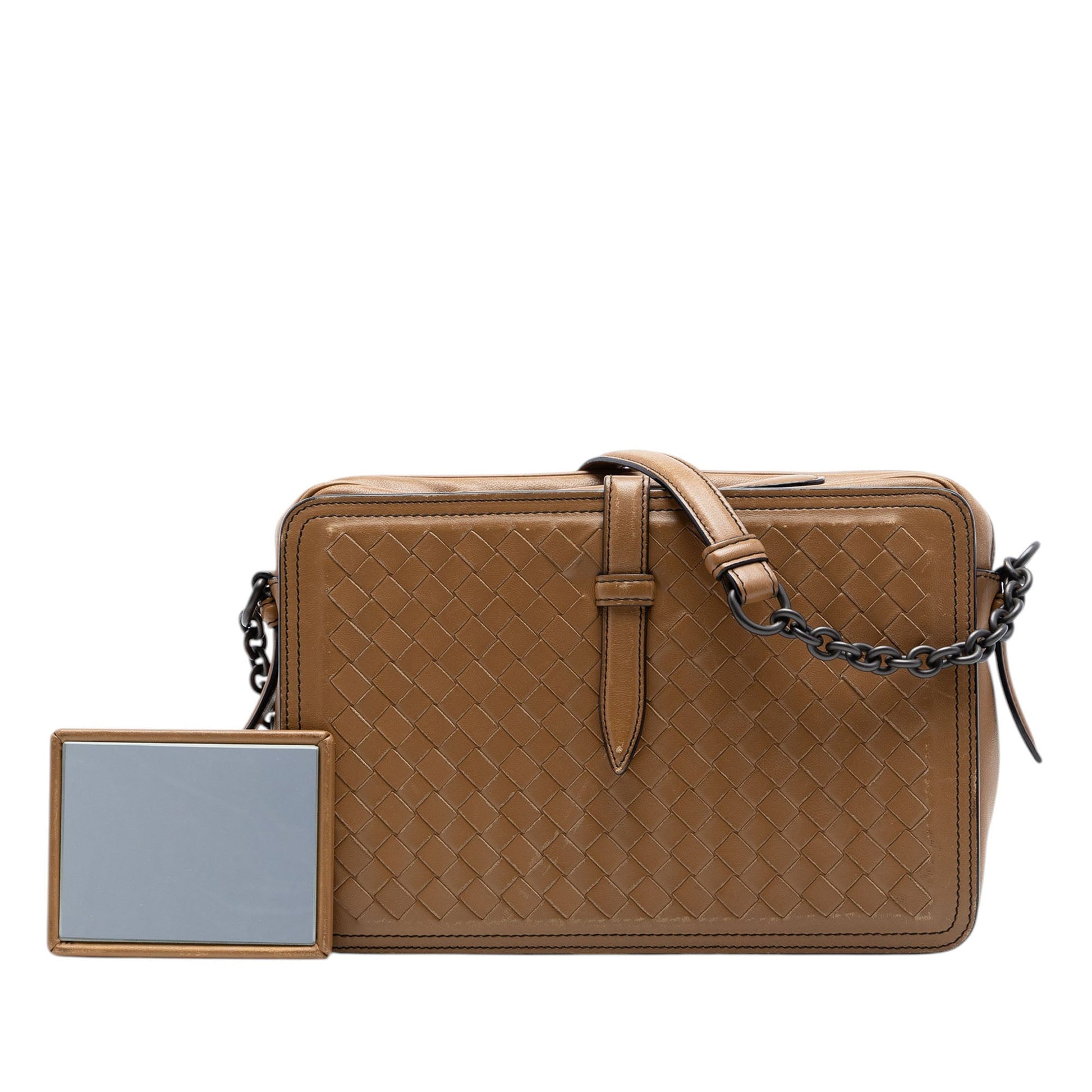 Bottega Veneta Nappa Intrecciato Belt Flap Camera Bag