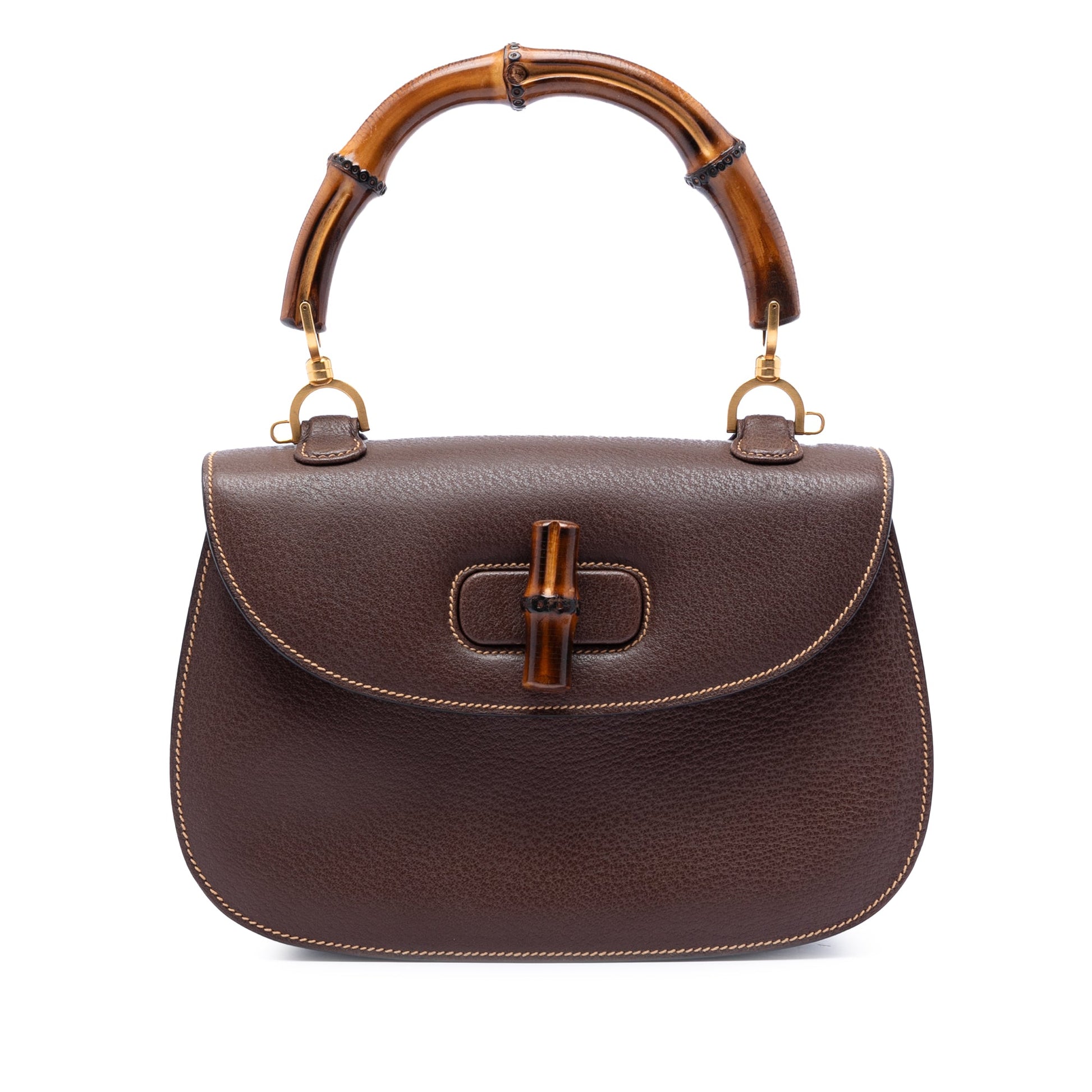 Gucci Medium Calfskin Bamboo Top Handle Bag