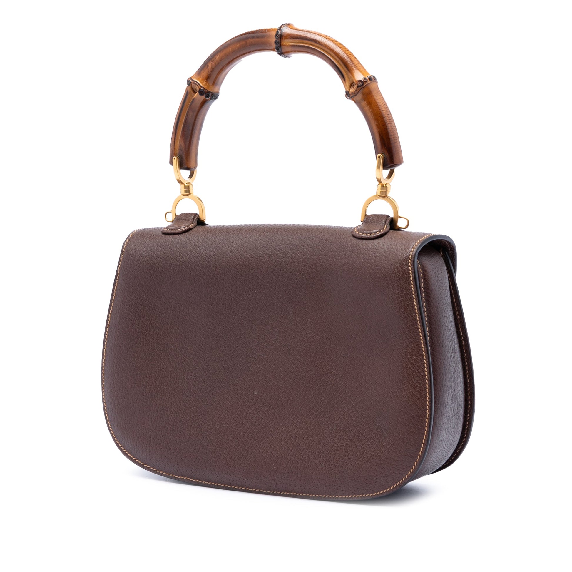 Gucci Medium Calfskin Bamboo Top Handle Bag