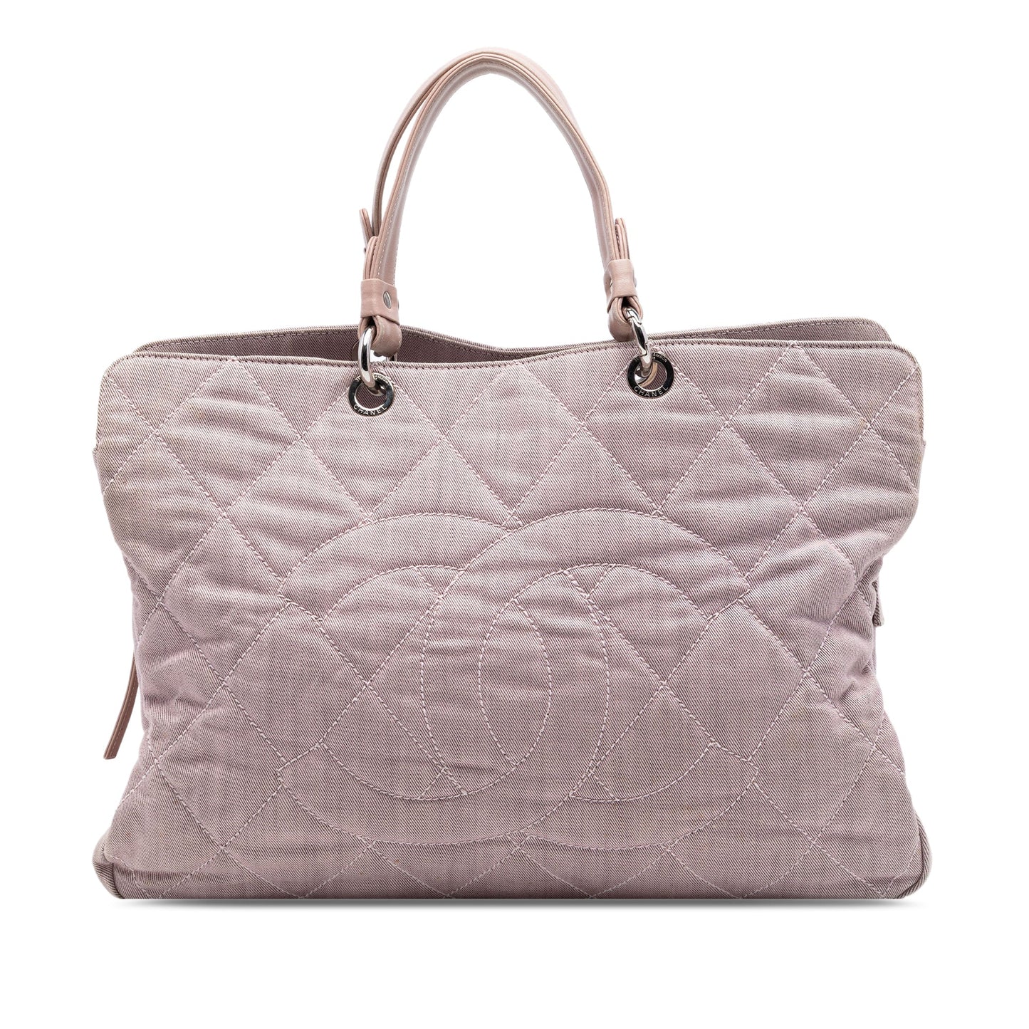 Chanel Large CC Quilted Denim Tote