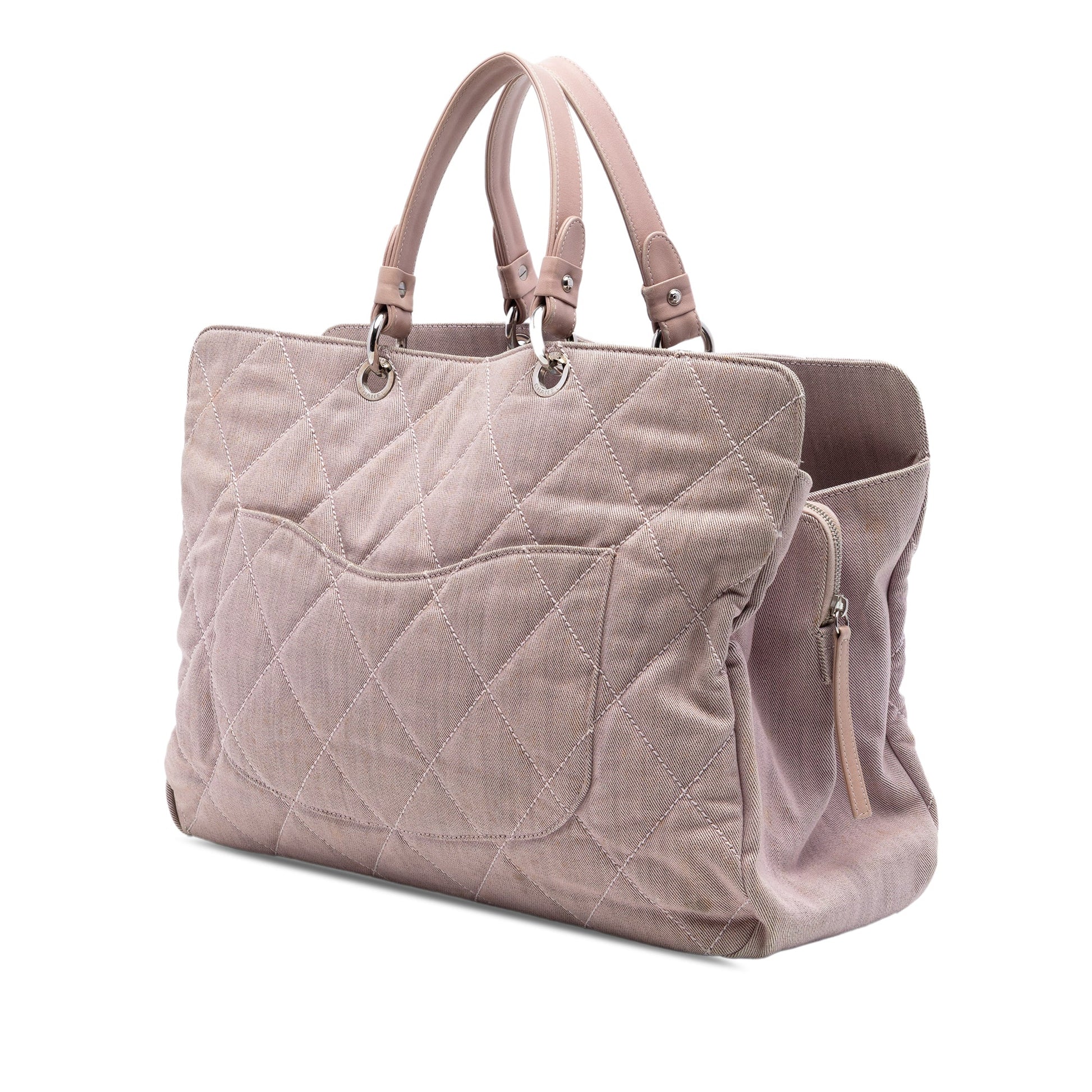 Chanel Large CC Quilted Denim Tote