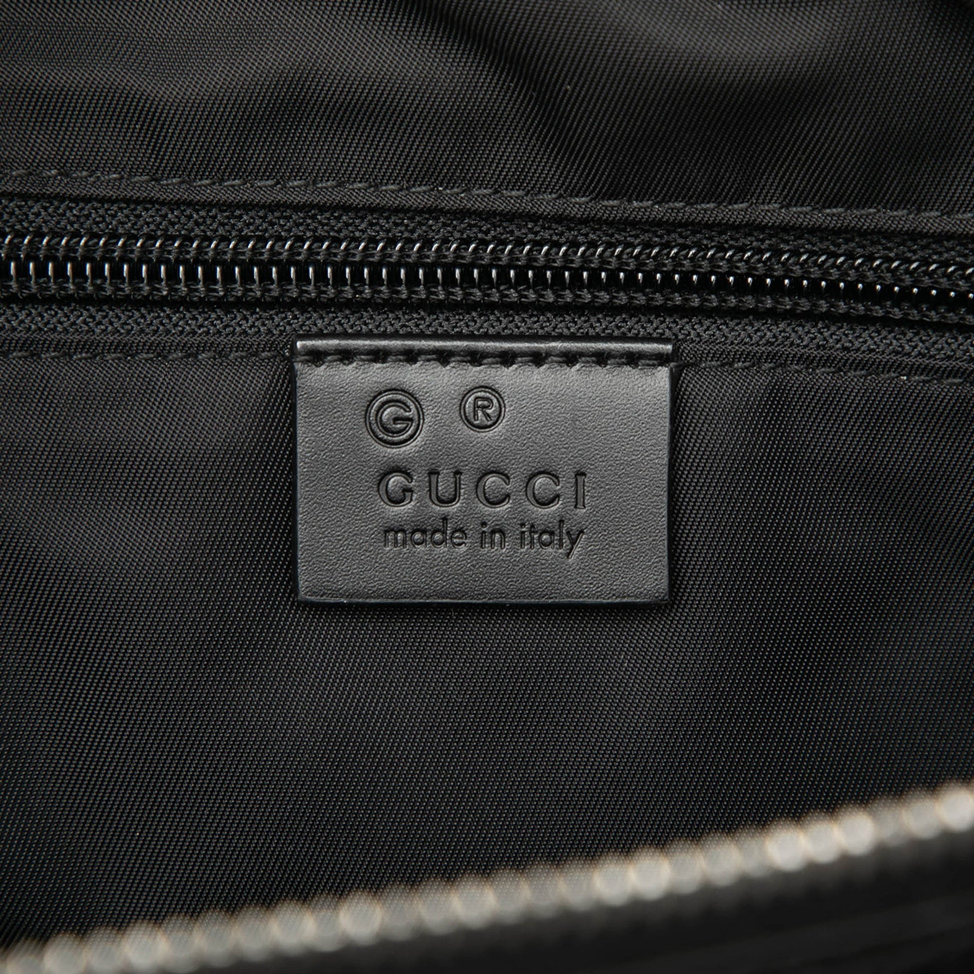 Gucci Canvas Techno Web Vertical Zip Tote