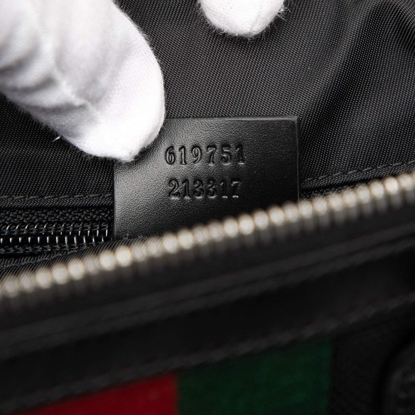Gucci Canvas Techno Web Vertical Zip Tote