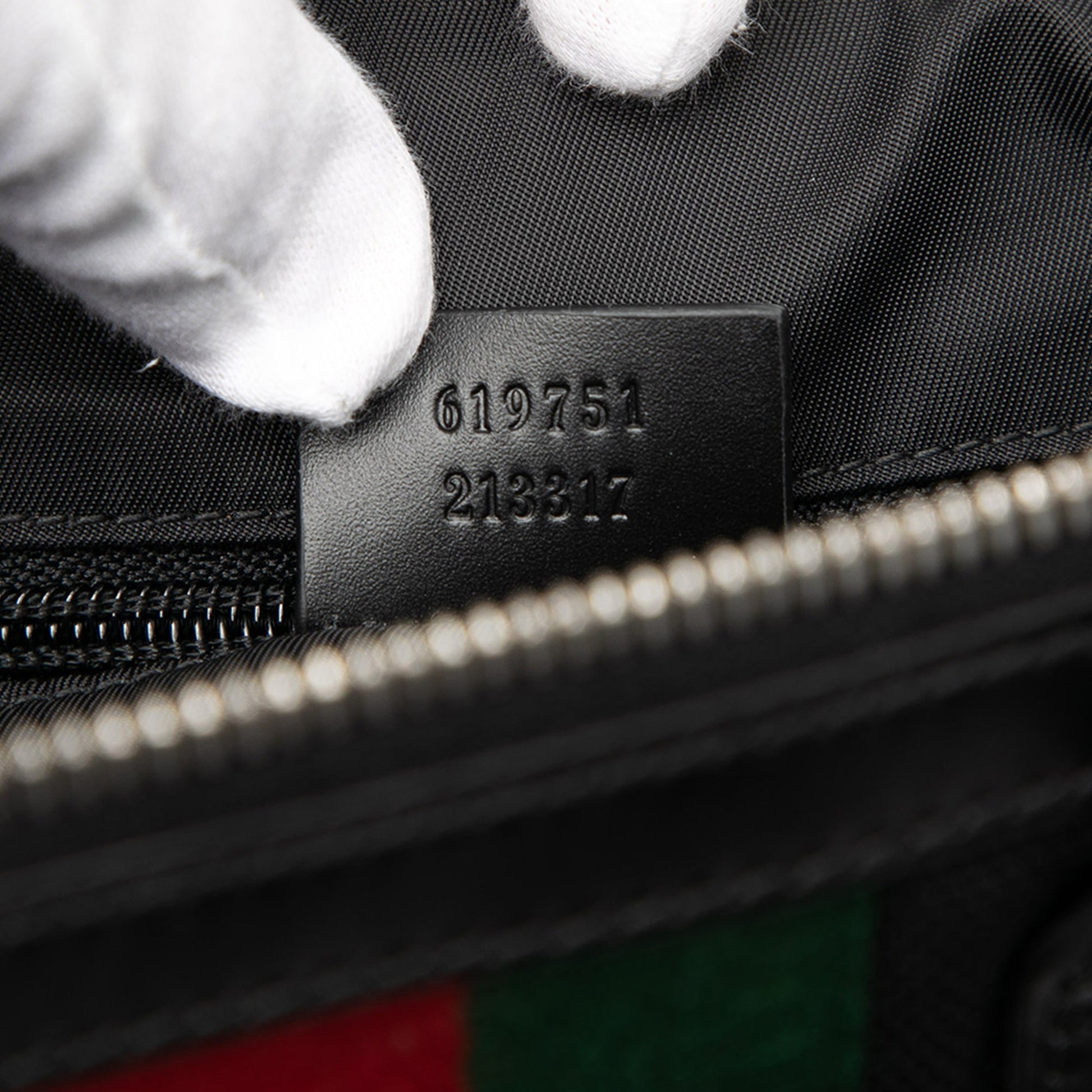 Gucci Canvas Techno Web Vertical Zip Tote