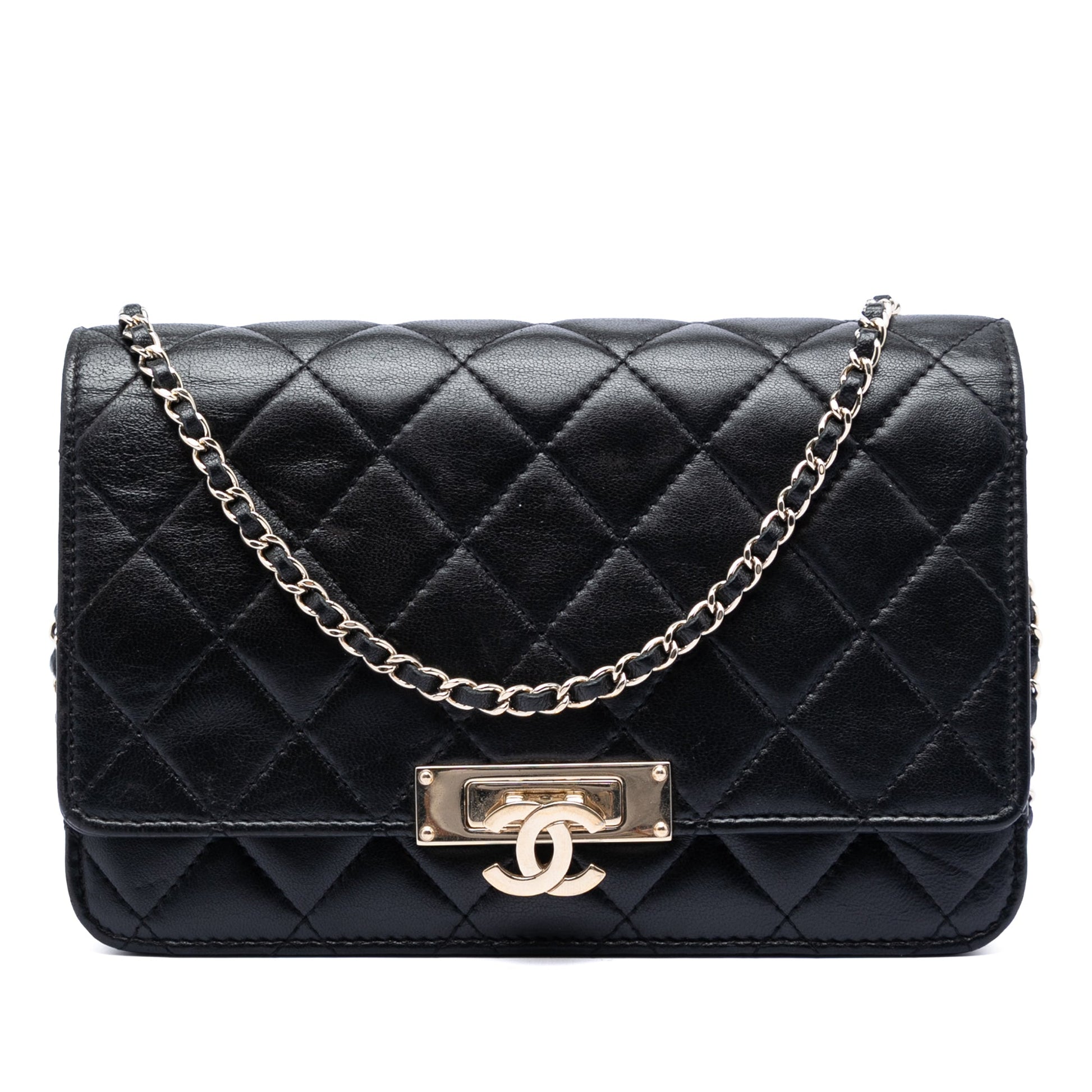 Chanel Quilted Lambskin Golden Class Wallet On Chain