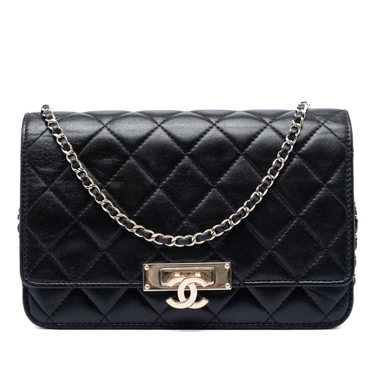 Chanel Quilted Lambskin Golden Class Wallet On Chain