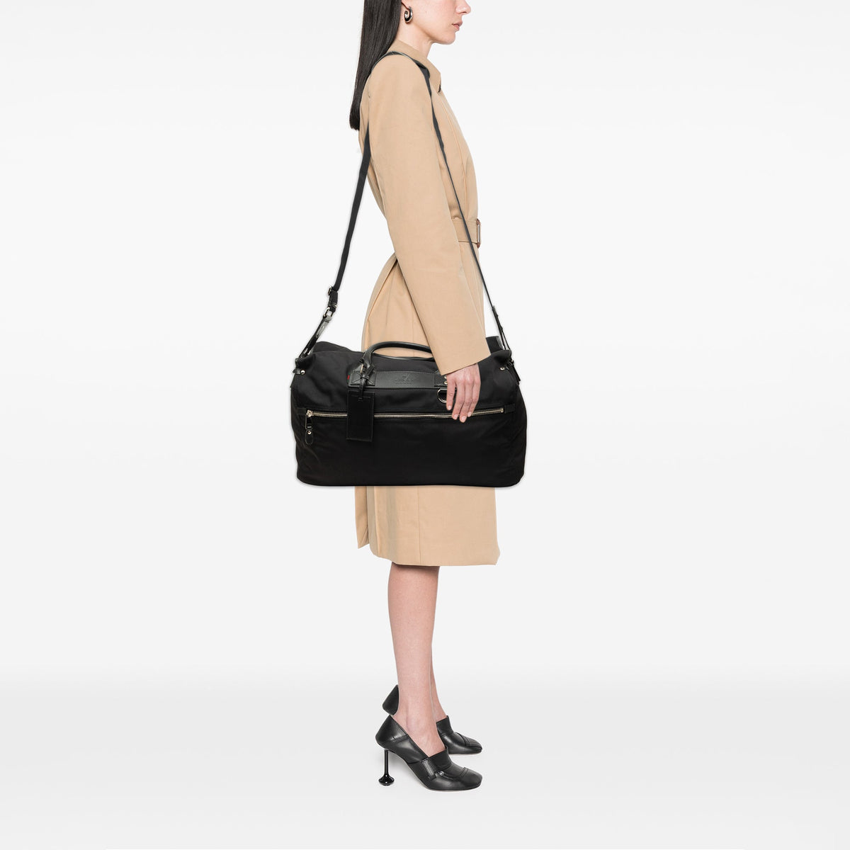 Gucci Nylon Web Travel Bag — Black