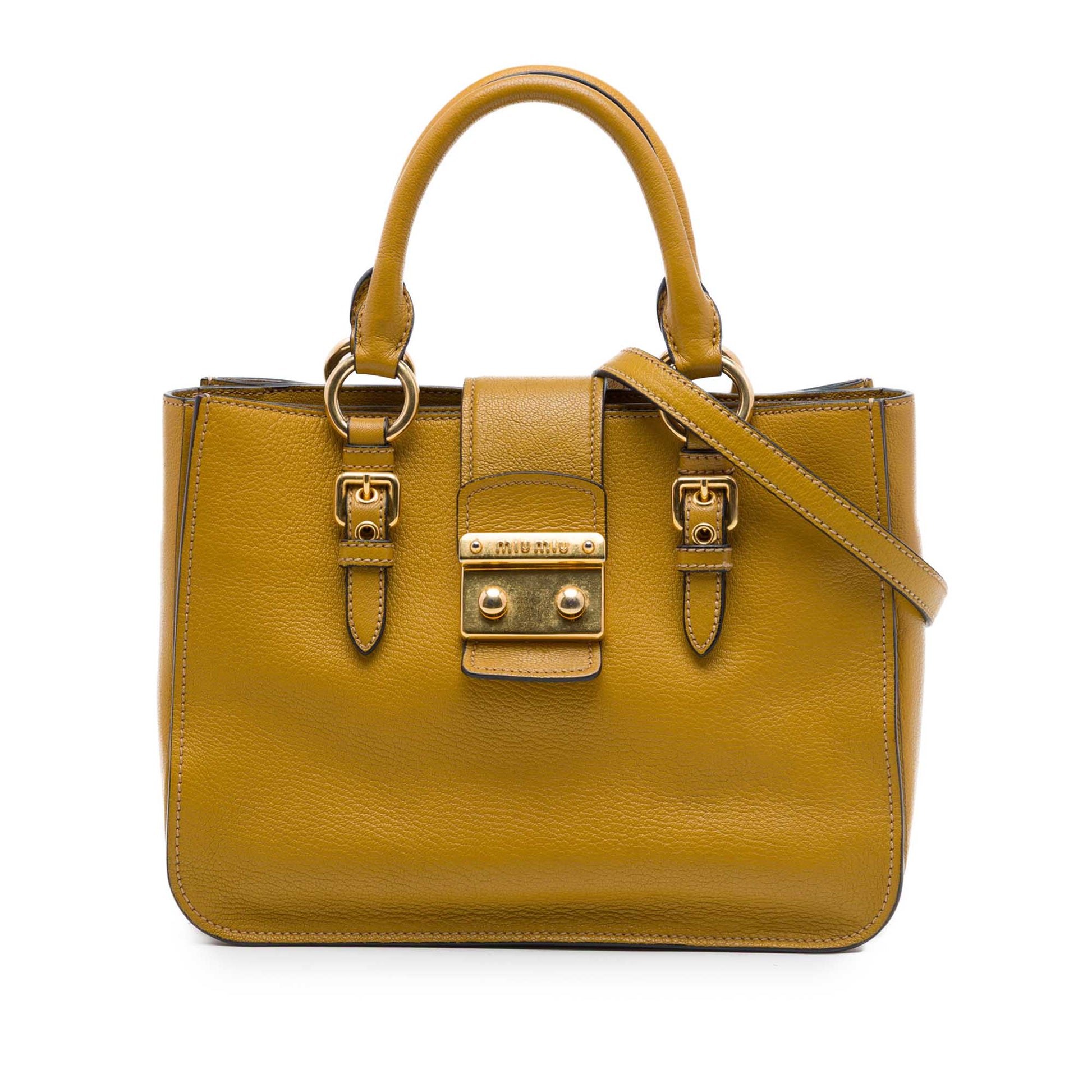 Miu Miu Goatskin Madras Satchel