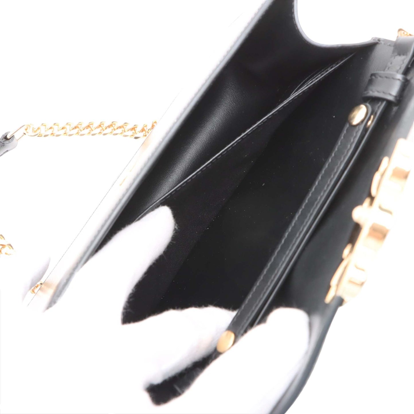 Celine Shiny Calfskin Triomphe Margo Wallet on Chain