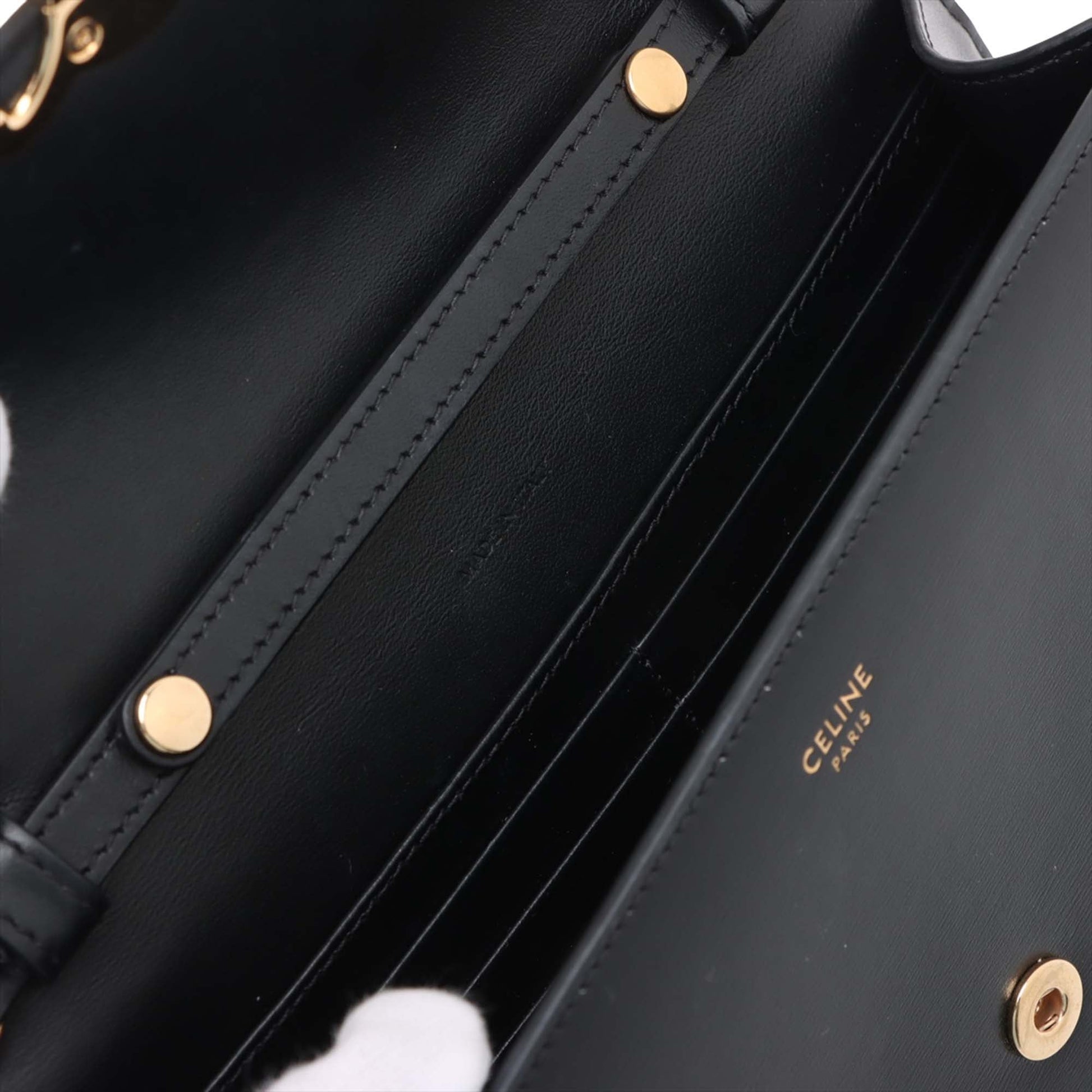 Celine Shiny Calfskin Triomphe Margo Wallet on Chain