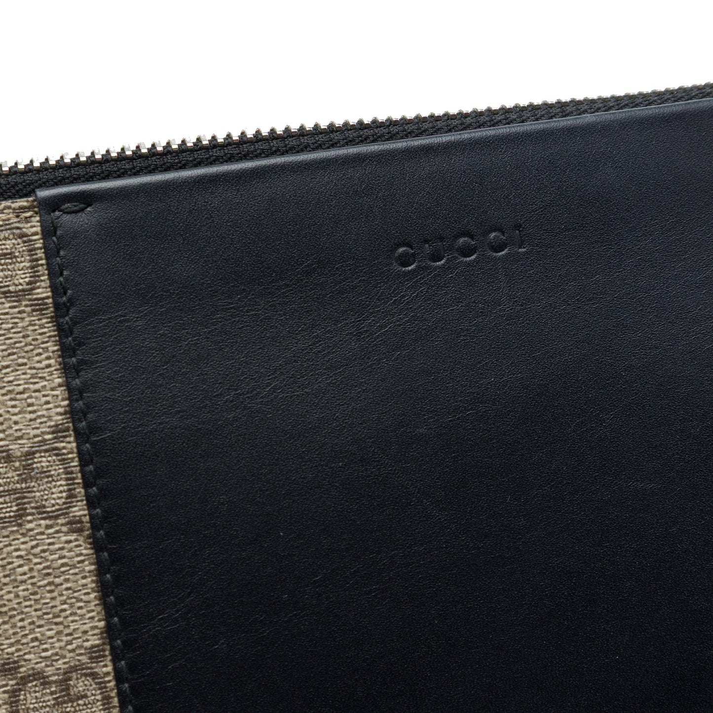 Gucci GG Supreme Wristlet Zip Pouch