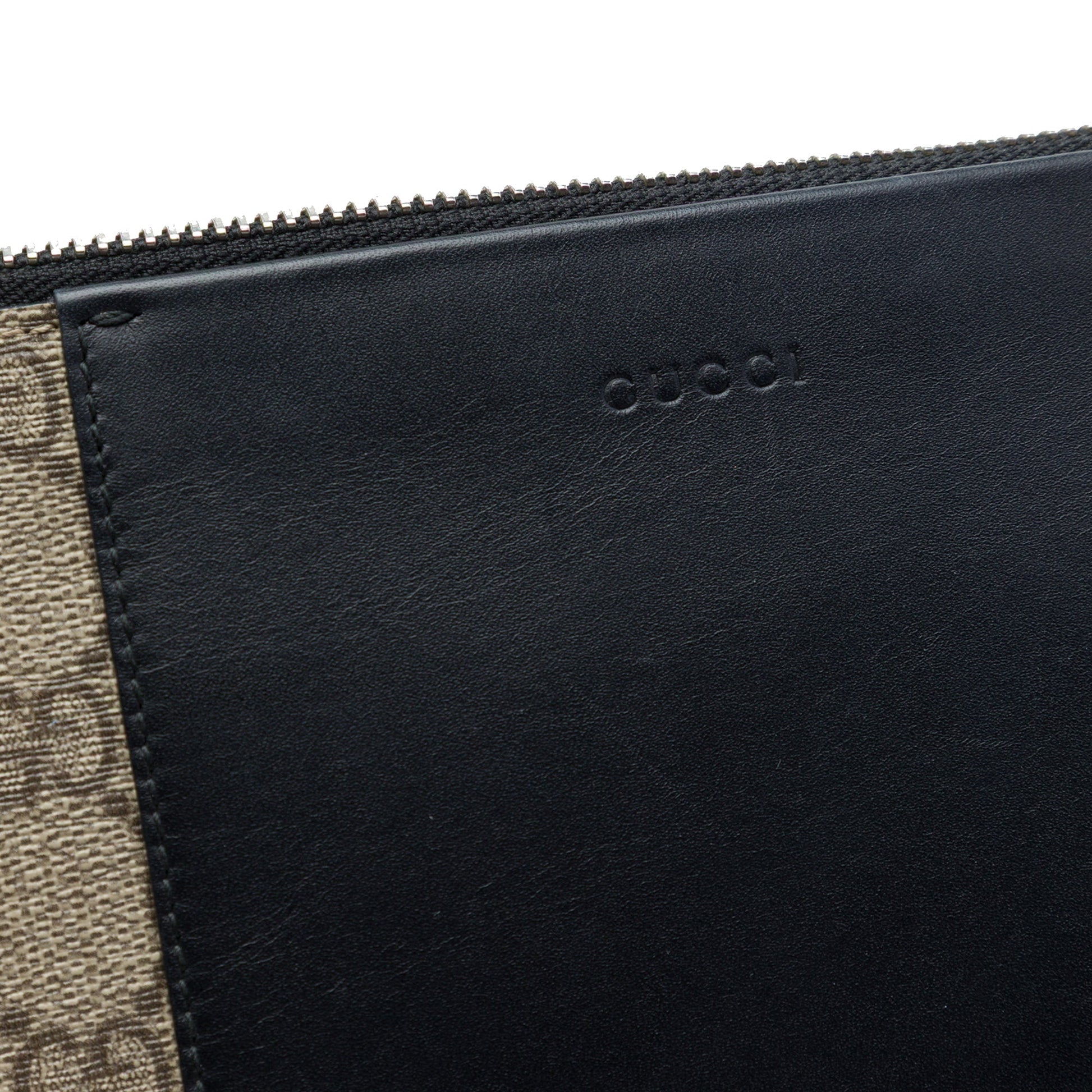 Gucci GG Supreme Wristlet Zip Pouch