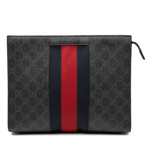 Gucci GG Supreme Web Clutch