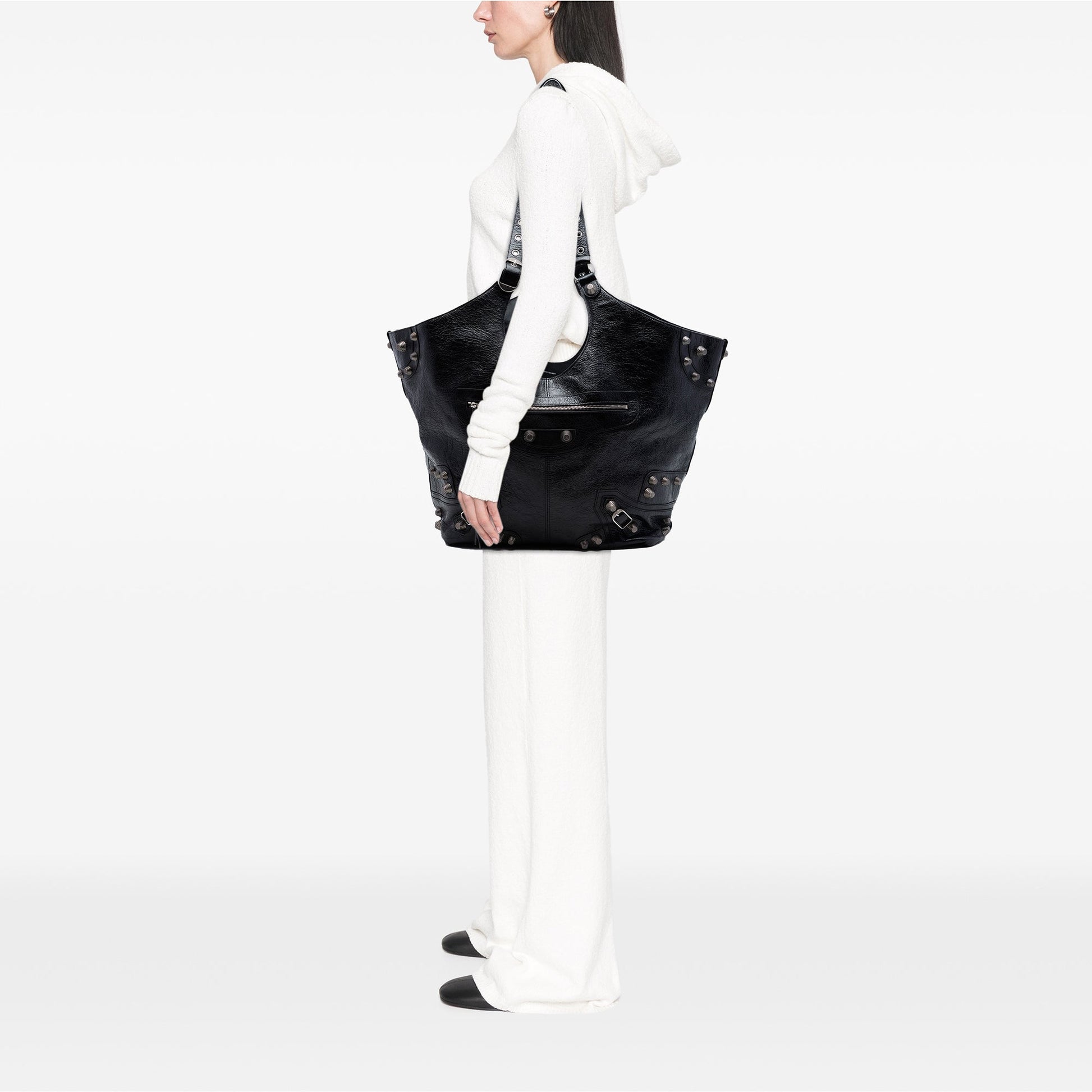 Balenciaga Large Arena Lambskin Le Cagole Carry All Tote